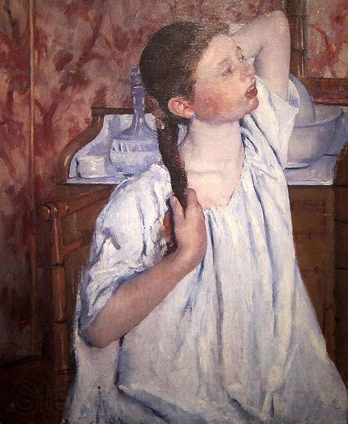 Mary Cassatt Girl Arranging Her Hair France oil painting art